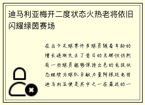 迪马利亚梅开二度状态火热老将依旧闪耀绿茵赛场